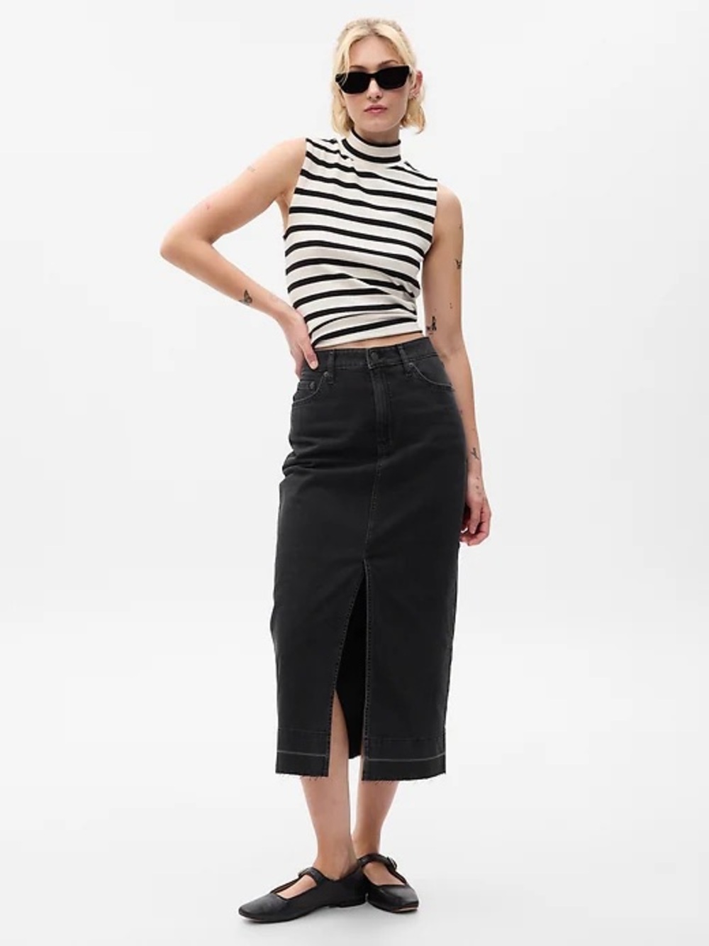GAP Denim Midi Skirt